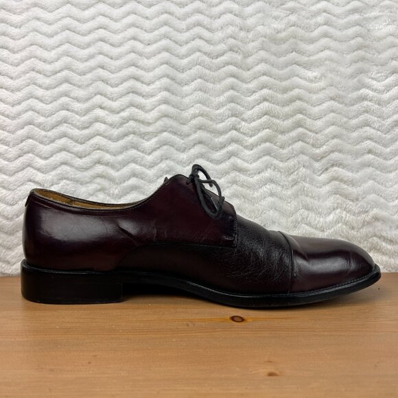 JOHNSTON & MURPHY CELLINI DEERSKIN CAPTOE Derby SIZE 9.5 M - MADE IN ITALY - Picture 8 of 14